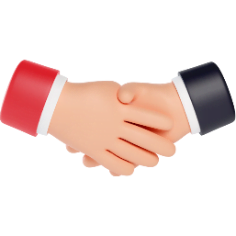 handshake represents good relationship with clients